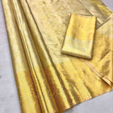 Bollywood Gold Kanjiviram Silk Saree