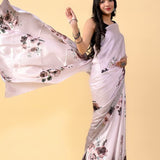 Exclusive Satin Silk Printed Saree