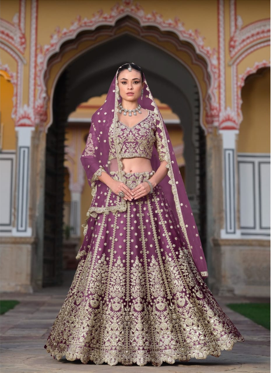 Bridal Butterfly Net Heavy Lehenga