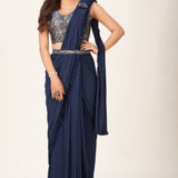 IMPORTED FABRIC WITH  SPARKLE BONDING SAREES