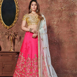 Trendy silk lahenga choli