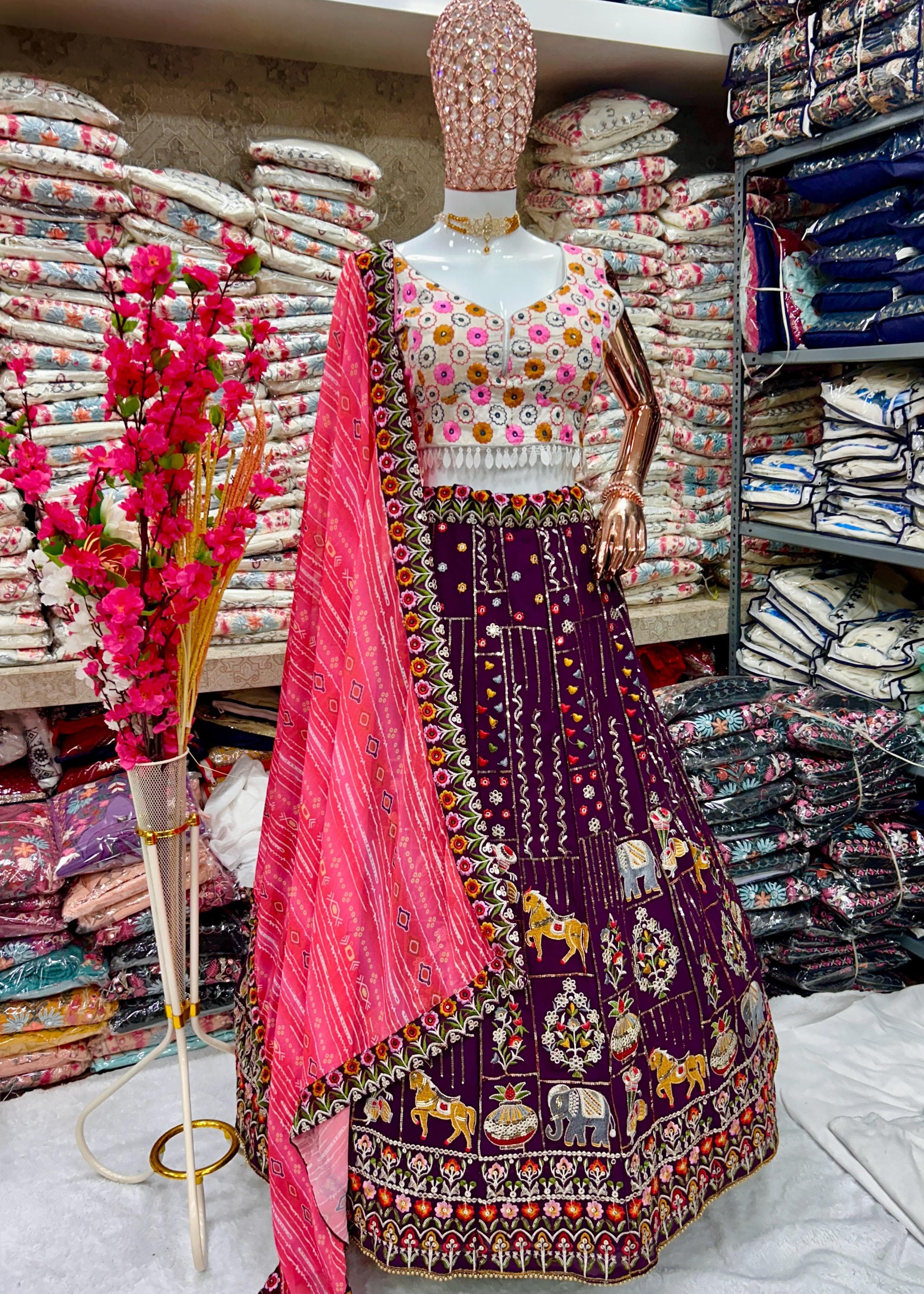 Treditional Grorgette Lehenga Choli