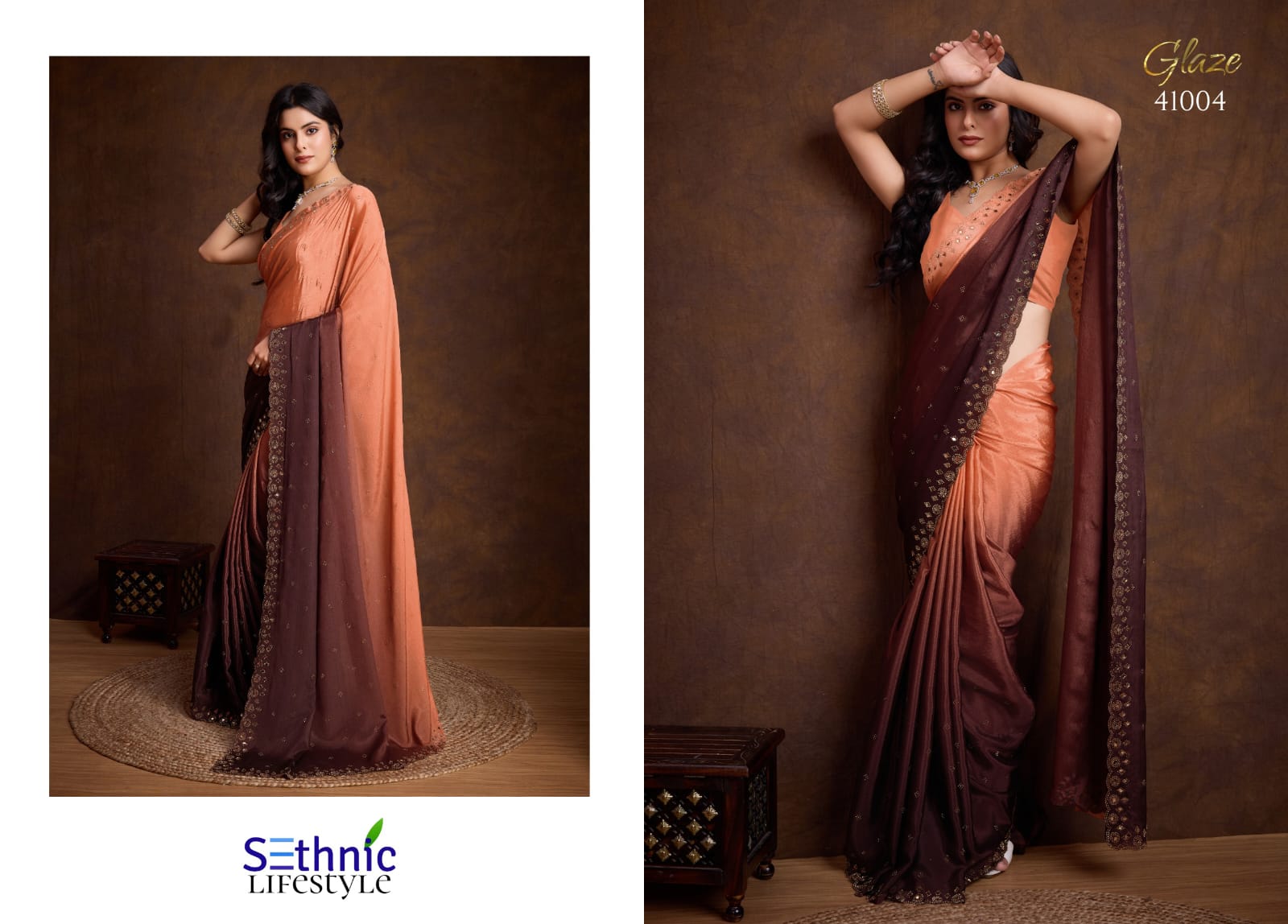 Trendy Swarovski Partywear Saree Collection