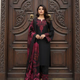 Black Roman Silk Straight Suit