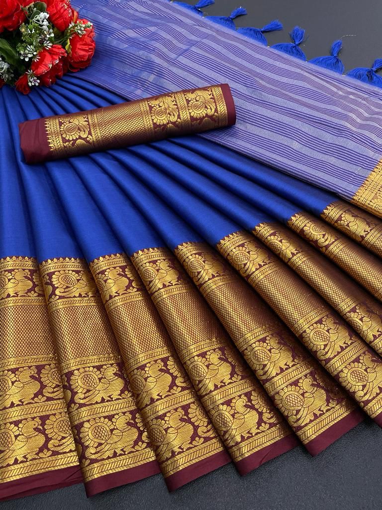 Aura Naraynpattu Cotton Silk Saree