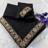 Kajol Black Beauty Silk Saree