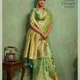 Adorn Golden Zari Woven Silk Saree