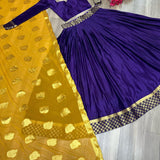 Pure Chinnon Jacquard  Lehenga