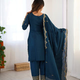 Stunning Chinnon Embroidered Straight Suit
