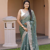 Pure Soft Simmer Silk Saree