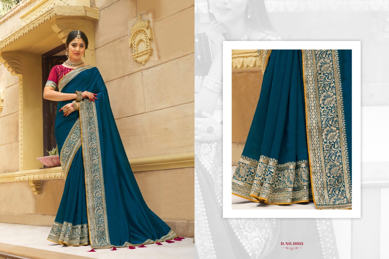 Blooming Vichitra Silk Fancy Saree