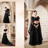 Black Sequnce Premium Bridal Lehenga