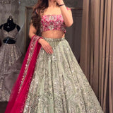 Turning Heads Silver Tone Lehenga