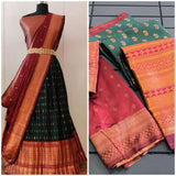 Trending half half silk saree