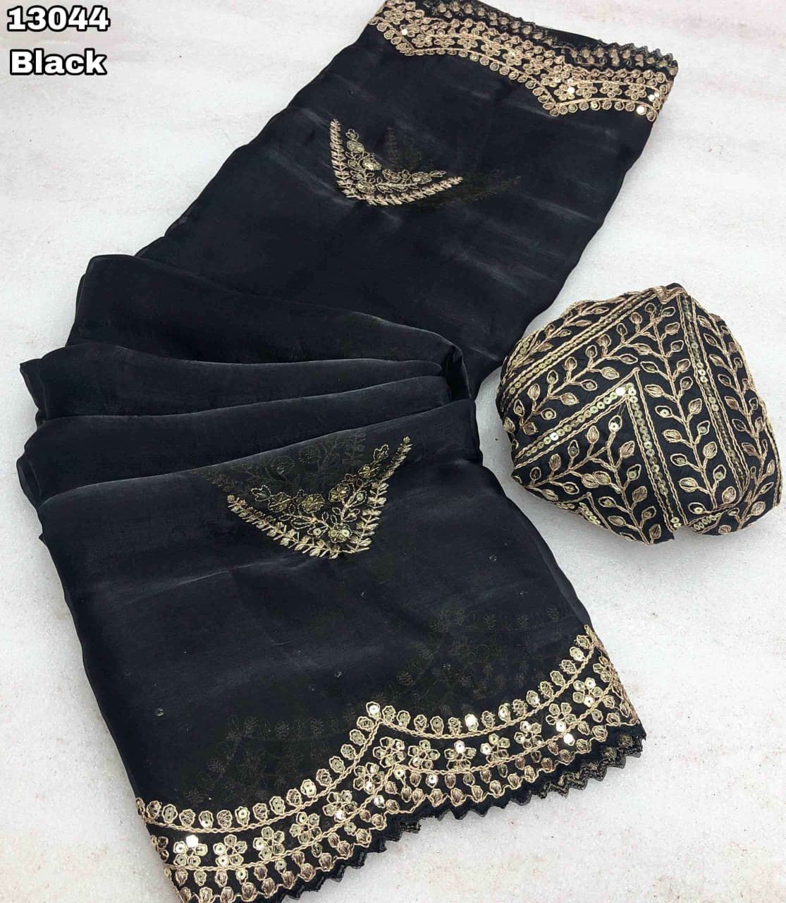 Shiny Soft Satin Silk Gold Zari Saree