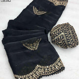 Shiny Soft Satin Silk Gold Zari Saree