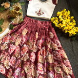Kids Floral Maroon Lehenga