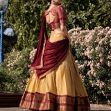 Kanchipuram Silk Zari Weaving Lehenga