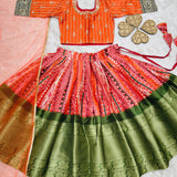 Designer Heavy Pure Kota Silk Kids Lehenga