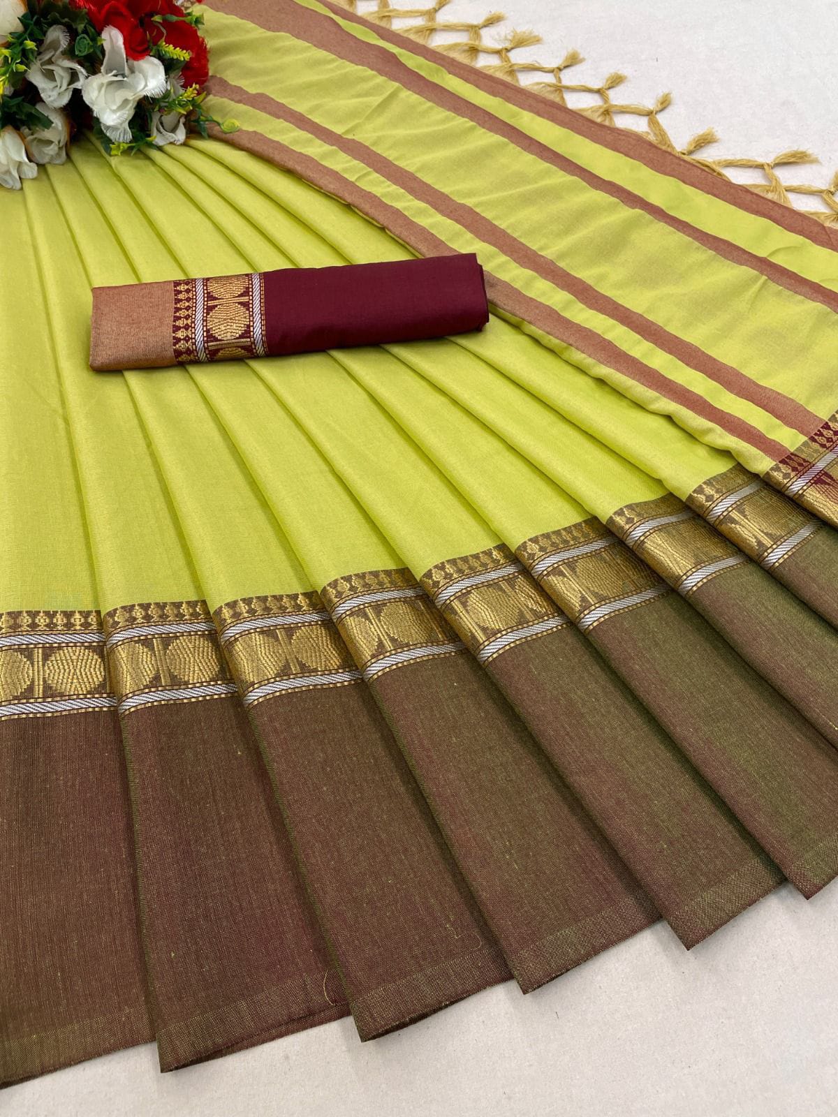 Aura Rich Look Cotton Silk Saree