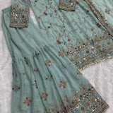 Stunning Embroidered Top Sharara