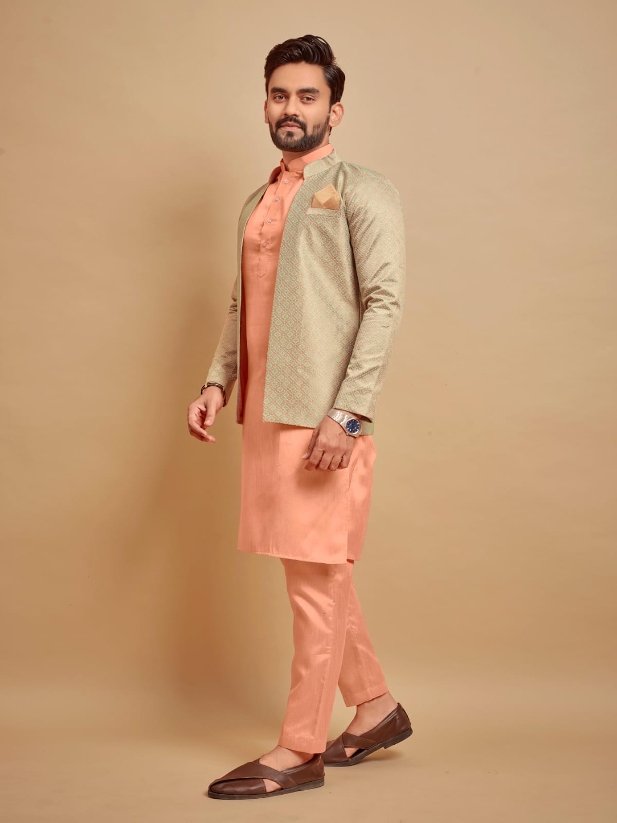 Traditional Men's Indo Jacket Kurta