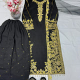 Designer Heavy Roman Silk Suit