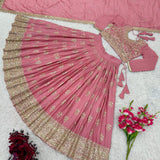 Heavy Embroidery Sequence Work Lehenga