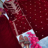 Designer Maroon Partylook Suit