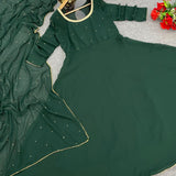 Gorgeous Dark Green Anarkali Gown