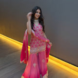 Pretty Georgette Embroidered Suit