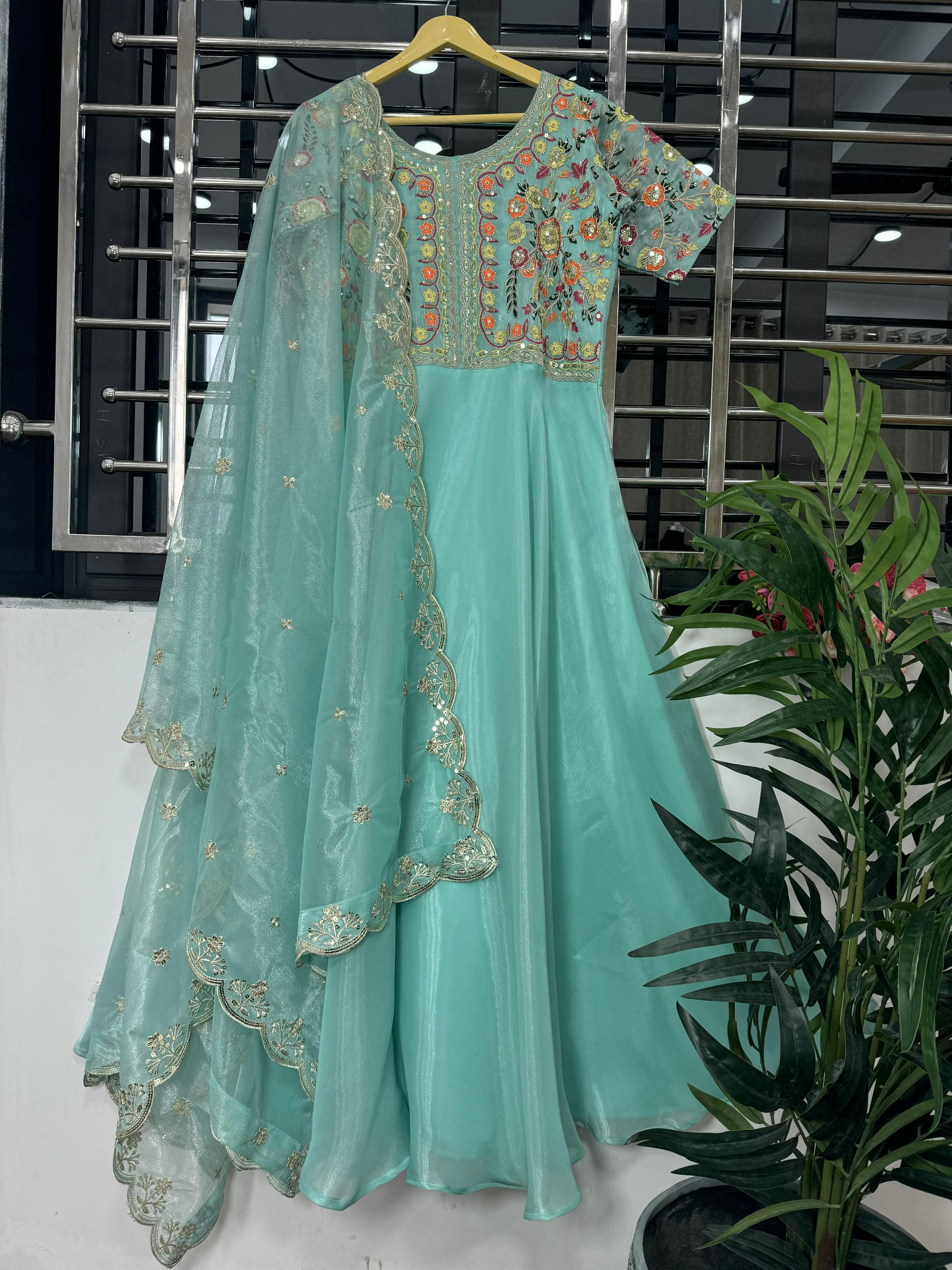 Designer Beautifull Heavy Embroidered Gown