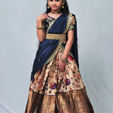 Heavy Lichi Silk Kids Lehenga