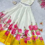 Elegance Haldi Special Printed Lehenga