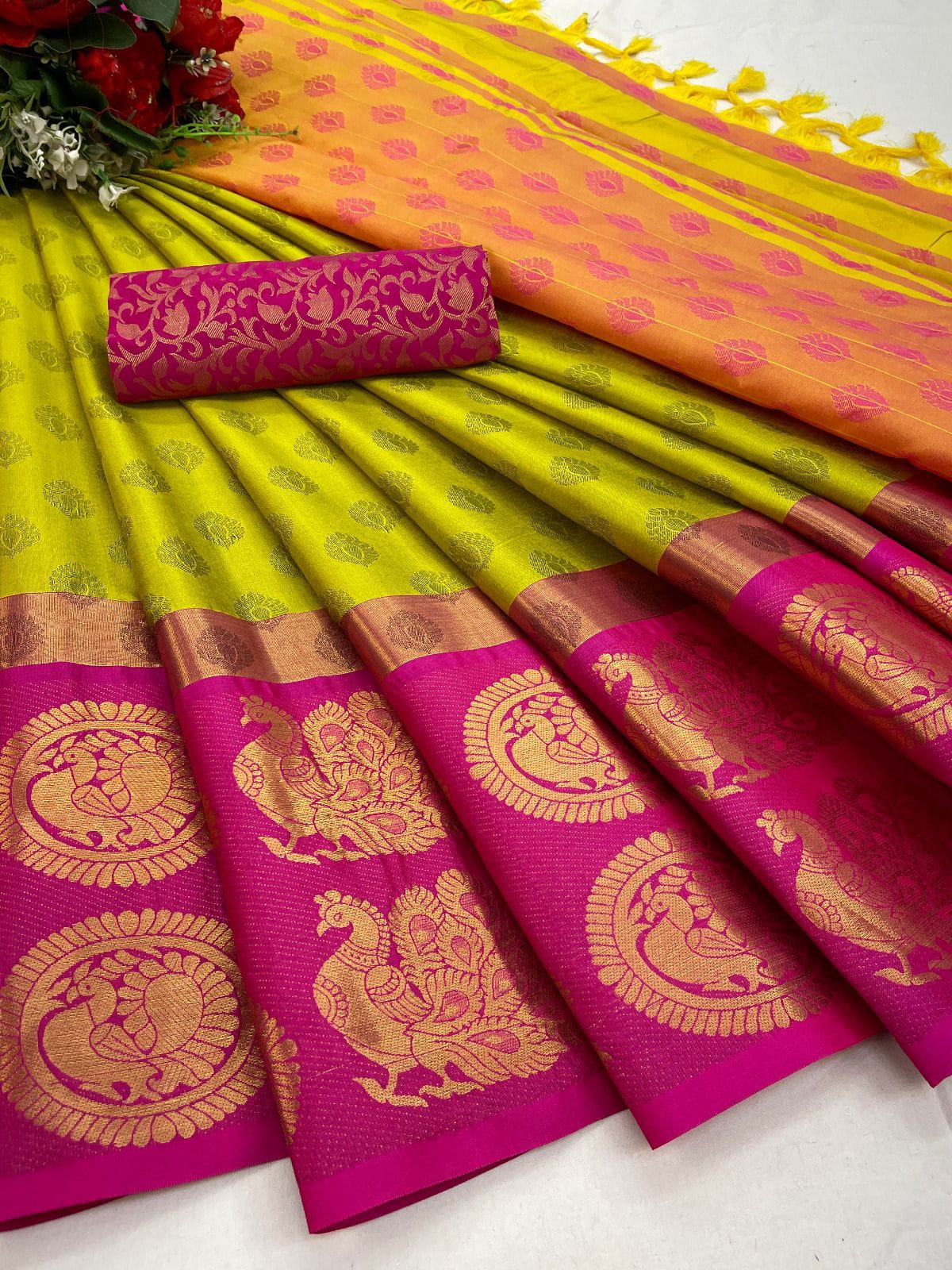 Aura Soft Cotton Silk Saree