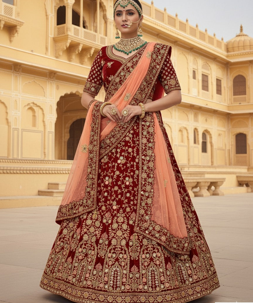 Adorn Embroidered Wedding Lehenga