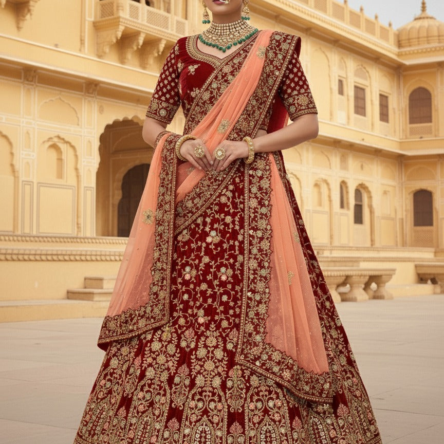 Adorn Embroidered Wedding Lehenga
