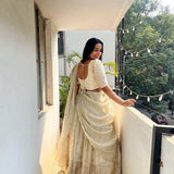Premium Glass Tissue Silk Lehenga
