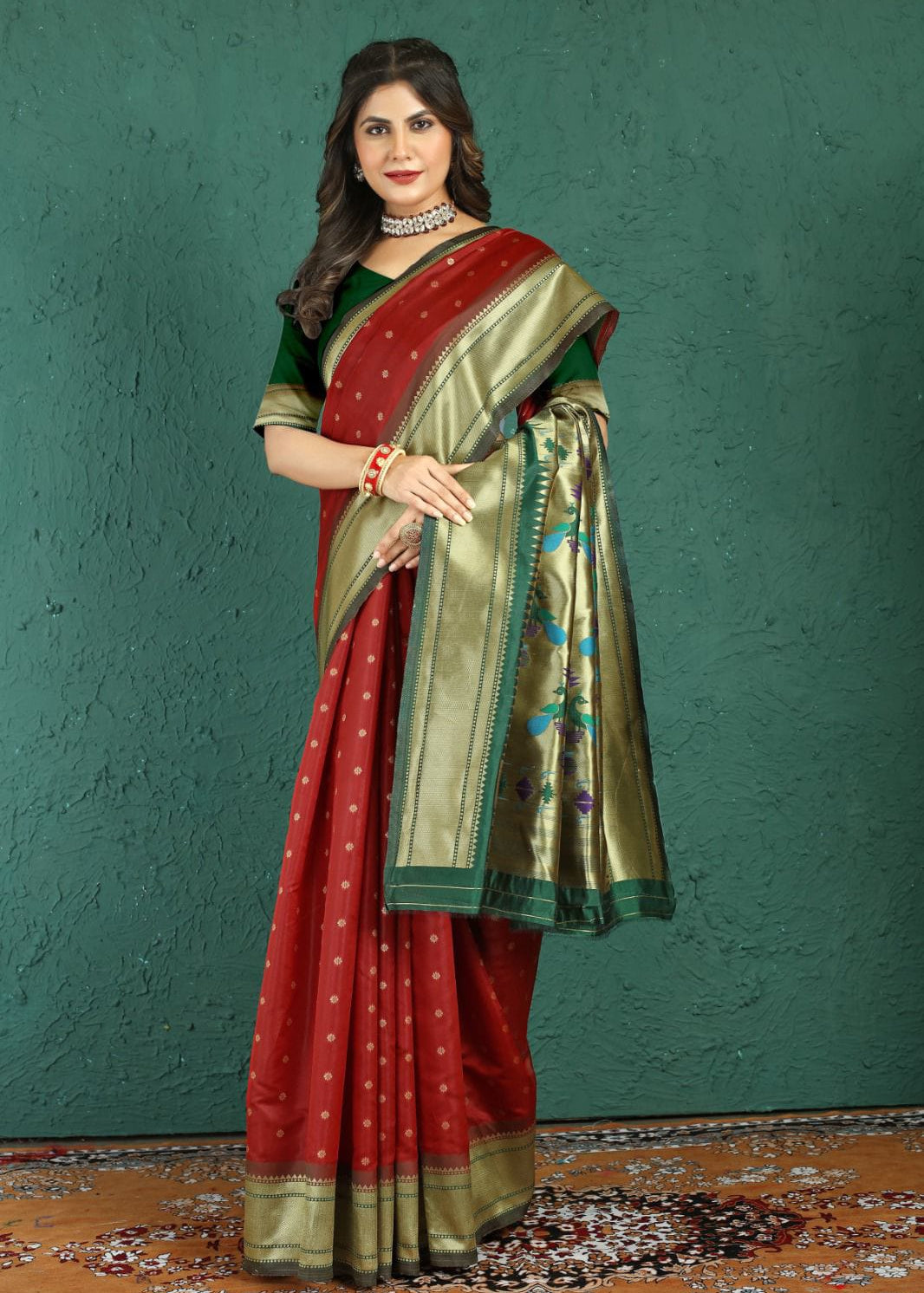 Elegance Pithani Soft SIlk Saree