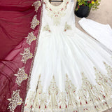 Designer White Anarkali Gown