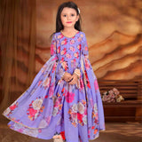 Floral Print Kids Gown