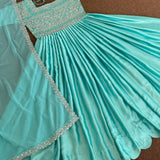 Aqua Green Heavy Anarkali Gown