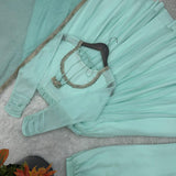 Sea Green Georgette Anarkali Gown