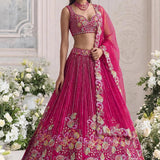 Stunning Silk Embroidered Wedding Lehenga