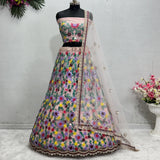 Beautifull Multycolored MIrror Work Lehenga