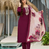 Ethnic Maroon Straight Kurta