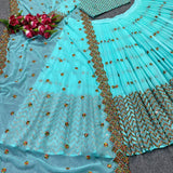 Embroidered Attractive Party Wear Silk Lehenga choli