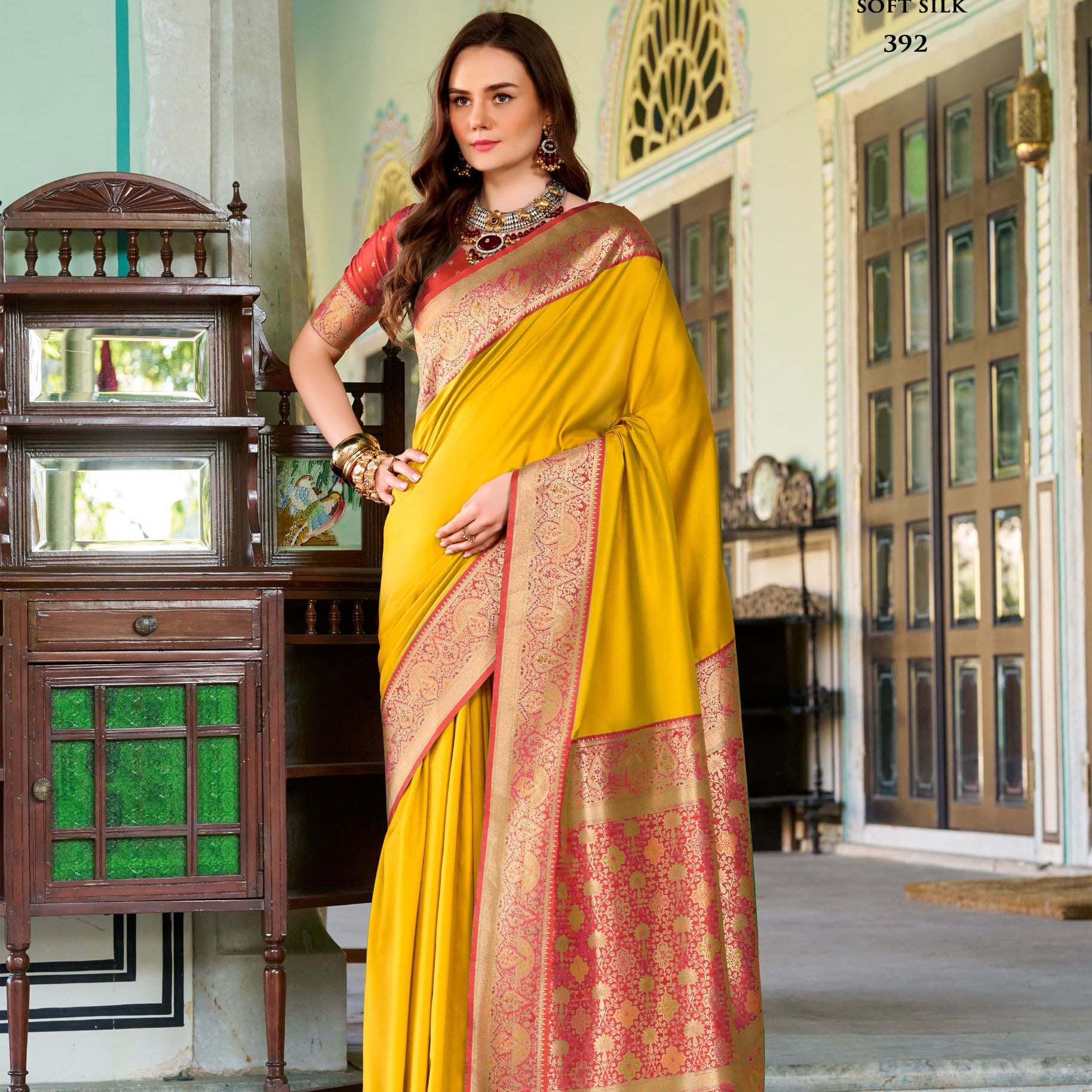 Designer Pure Chandan Silk Saree