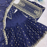 Premium Star Georgette Embroidered Suit