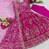 Heavy Pure Chinon Anarkali Gown